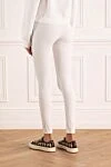 White leggings made of polyamide and elastane for women Balmain - contrasting belt. 91% polyamide, 9% elastane. Closure: elastic. Country of manufacture: Italy. Care: specialized cleaning - photo 4