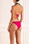 One-piece swimsuit made of polyamide and elastane pink for women Balmain - logo . 80% polyamide, 20% elastane. Closure: ties. Country of manufacture: Italy. Care: specialized cleaning - photo 4