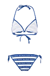 Balmain Women's blue two-piece swimsuit made of polyamide and elastane - brand logo, stripe pattern . 80% polyamide, 20% elastane. Closure: ties. Country of manufacture: Italy. Care: specialized cleaning - photo 7