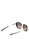 Men's black sunglasses made of metal and plastic Chrome Hearts - brand logo. metal, plastic. brown. Country of manufacture: Italy. Care: specialized cleaning - photo 4