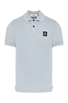 Stone Island Men's gray cotton polo - brand logo, contrast edging. 100% cotton. Closure: buttons. Country of manufacture: Italy. Care: specialized cleaning - photo 1