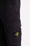 Stone Island Штани з бавовни чорні чоловічі - логотип бренду. 100% бавовна. гудзик, блискавка. чотири бічні, дві задні кишені. Країна виробник: Італія. Догляд: спеціалізоване чищення - фото 5