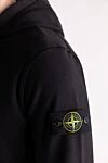 Stone Island Худи чорне чоловіче з бавовни - логотип бренду. капюшон. 100% бавовна. куліска. одна передня кишеня. Країна виробник: Італія. Догляд: спеціалізоване чищення - фото 5