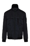 Stone Island Men's blue polyamide jacket with patch - 100% polyamide. Closure: zipper. two side. Country of manufacture: Italy. Care: specialized cleaning - photo 1