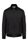 Stone Island Black men's jacket made of polyamide - brand logo on the sleeve. 100% polyamide. Closure: zipper. two side. Country of manufacture: Italy. Care: specialized cleaning - photo 1