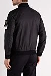 Black men's jacket made of polyamide Stone Island - brand logo on the sleeve. 100% polyamide. Closure: zipper. two side. Country of manufacture: Italy. Care: specialized cleaning - photo 4