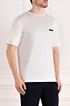 Berluti White cotton T-shirt for men - brand logo. 100% cotton. Country of manufacture: Italy. Care: specialized cleaning - photo 3