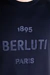 Berluti Футболка із бавовни синя чоловіча - логотип бренду. 100% бавовна. Країна виробник: Італія. Догляд: спеціалізоване чищення - фото 5