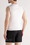 Men's white cotton sleeveless T-shirt Valentino - 100% cotton. Country of manufacture: Italy. Care: specialized cleaning - photo 4