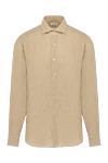 Alessandro Gherardi Men's beige linen shirt - 100% linen. Closure: buttons. Country of manufacture: Italy. Care: specialized cleaning - photo 1