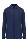 Alessandro Gherardi Men's blue linen shirt - 100% linen. Closure: buttons. Country of manufacture: Italy. Care: specialized cleaning - photo 1