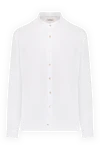 Alessandro Gherardi White men's shirt made of linen - stand collar. 100% linen. Closure: buttons. Country of manufacture: Italy. Care: specialized cleaning - photo 1