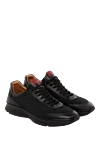 Kiton Black men's sneakers made of polyamide and genuine leather - 70% polyamide, 30% genuine leather. Closure: lace. Country of manufacture: Italy. Care: specialized cleaning - photo 3