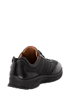 Black men's sneakers made of polyamide and genuine leather Kiton - 70% polyamide, 30% genuine leather. Closure: lace. Country of manufacture: Italy. Care: specialized cleaning - photo 4