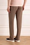 Brown men's pants made of cotton Kiton - 100% cotton. Closure: drawstring. two side pockets. Country of manufacture: Italy. Care: specialized cleaning - photo 4