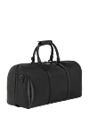 Serapian Men's black genuine leather travel bag - textured leather. 100% genuine leather. Closure: zipper. Country of manufacture: Italy. Care: specialized cleaning - photo 3