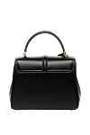 Women's bag black from calfskin Celine - brand logo. 100% calfskin. Dimensions: 23 X 18 X 10 CM. Strap length: 46 cm. Internal flat pocket . Closure: twist clasp. Country of manufacture: Italy. Care: specialized cleaning - photo 4