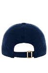 Women's blue cap made of cotton and cashmere Celine - brand logo. 100% cotton. Country of manufacture: Italy. Care: specialized cleaning - photo 4