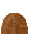 Celine Women's hat brown - textured pattern. 37% cashmere, 37% mohair, 26% silk. Country of manufacture: Italy. Care: specialized cleaning - photo 3