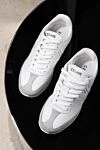 Women's white genuine leather sneakers with logo Celine - brand logo. 100% genuine leather. Closure: lace. Country of manufacture: Italy. Care: specialized cleaning - photo 6