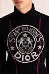 Dior Women's jumper black - brand logo. 97% cashmere, 2% polyamide, 1% elastane. Country of manufacture: Italy. Care: specialized cleaning - photo 5