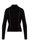 Women's jumper black Dior - brand logo. 97% cashmere, 2% polyamide, 1% elastane. Country of manufacture: Italy. Care: specialized cleaning - photo 6