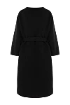 Dior Women's coat black - 87% wool, 11% llama, 1% cashmere, 1% silk. belt. two side pockets. Country of manufacture: Italy. Care: specialized cleaning - photo 7