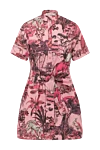 Dior Women's pink dress made of silk and cotton - plant pattern. 52% cotton, 48% silk. Closure: buttons. Country of manufacture: Italy. Care: specialized cleaning - photo 1