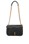 Saint Laurent Mini version of JAMIE bag in soft nappa leather black - Cassandre quilting, brand logos.. 100% nappa leather. Size: 20 x 12 x 7 cm. flap closure. one flat pocket. Belt length: 2952 CM. Country of manufacture: Italy. Care: specialized cleaning - photo 1