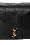 Saint Laurent Mini version of JAMIE bag in soft nappa leather black - Cassandre quilting, brand logos.. 100% nappa leather. Size: 20 x 12 x 7 cm. flap closure. one flat pocket. Belt length: 2952 CM. Country of manufacture: Italy. Care: specialized cleaning - photo 5