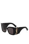 Saint Laurent Women's black sunglasses with logo - brand logo. plastic. black. Country of manufacture: Italy. Care: specialized cleaning - photo 3