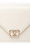 Valentino Women's bag, white, made of genuine leather - brand logo. 100% genuine leather. Country of manufacture: Italy. Care: specialized cleaning - photo 5