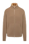 Loro Piana Beige cashmere cardigan for men - 100% cashmere. Closure: zipper. two side pockets. Country of manufacture: Italy. Care: specialized cleaning - photo 1