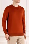 Loro Piana Long-sleeved men's brown woolen sweater - 100% wool. Country of manufacture: Italy. Care: specialized cleaning - photo 3