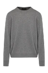 Loro Piana Men's gray cotton long sleeve jumper - 100% cashmere. Country of manufacture: Italy. Care: specialized cleaning - photo 1