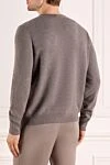 Men's gray cotton long sleeve jumper Loro Piana - 100% cashmere. Country of manufacture: Italy. Care: specialized cleaning - photo 4