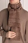 Brown cashmere scarf for men Loro Piana - 100% cashmere. Country of manufacture: Italy. Care: specialized cleaning - photo 2