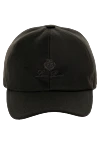 Loro Piana Men's black cashmere cap - brand logo. 100% cashmere. Country of manufacture: Italy. Care: specialized cleaning - photo 1