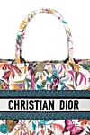 Dior Women's blue cotton shopper bag - embroidery, brand logo. 100% cotton. Country of manufacture: Italy. Care: specialized cleaning - photo 5