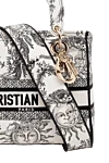 Dior Сумка жіноча біла з текстилю. - підвіски, вишивка Dior. 100% бавовна. Розміри: 24 х 20 х 12 см. Довжина ручки 32см. Країна виробник: Франция. Догляд: спеціалізоване чищення - фото 5
