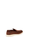 Men's brown nubuck loafers Santoni - contrast sole. 100% nubuck. Country of manufacture: Italy. Care: specialized cleaning - photo 4