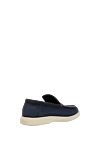 Blue men's nubuck loafers Santoni - contrast sole. 100% nubuck. Country of manufacture: Italy. Care: specialized cleaning - photo 4