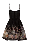 Zimmermann Women's black dress made of linen and silk - flowers print. 53% linen, 47% silk. Country of manufacture: Italy. Care: specialized cleaning - photo 7