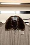 Men's brown cashmere fur jacket Seraphin - cashmere, natural fur. Closure: zipper. two side pockets. Insulation: natural fur. Country of manufacture: Italy. Care: specialized cleaning - photo 8