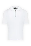 Svevo Men's white cotton polo shirt - 100% cotton. Closure: zipper. Country of manufacture: Italy. Care: specialized cleaning - photo 1