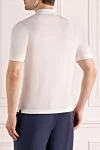 Men's white cotton polo shirt Svevo - 100% cotton. Closure: zipper. Country of manufacture: Italy. Care: specialized cleaning - photo 4