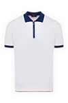 Svevo Men's white cotton polo with contrasting collar - contrast piping and collar. 100% cotton. Closure: zipper. Country of manufacture: Italy. Care: specialized cleaning - photo 1