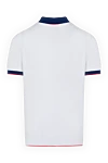 Men's white cotton polo with contrasting collar Svevo - contrast piping and collar. 100% cotton. Closure: zipper. Country of manufacture: Italy. Care: specialized cleaning - photo 6