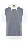 Svevo Men's white cotton polo with pattern - imitation knitting pattern. Composition:100% cotton. Closure: buttons. Country of manufacture: Italy. Care: specialized cleaning - photo 1