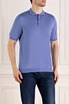 Svevo Polo for men blue made of cotton - 100% cotton. Closure: buttons. Country of manufacture: Italy. Care: specialized cleaning - photo 3